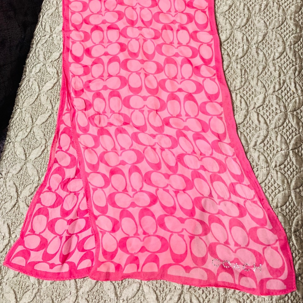 Pink Coach scarf